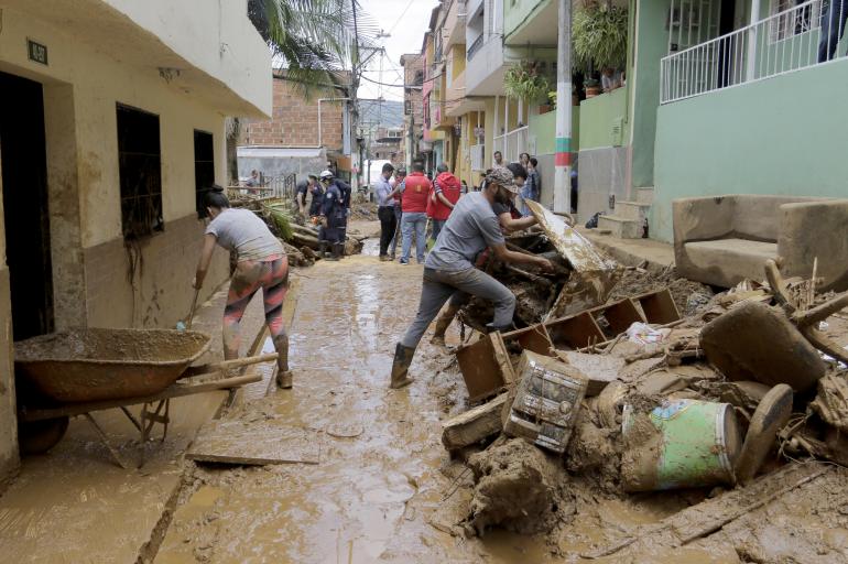Fotografía de una zona afectada por una avenida torrencial