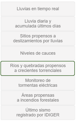 Imagen de los módulos del Sistema de Alerta de Bogotá - SAB